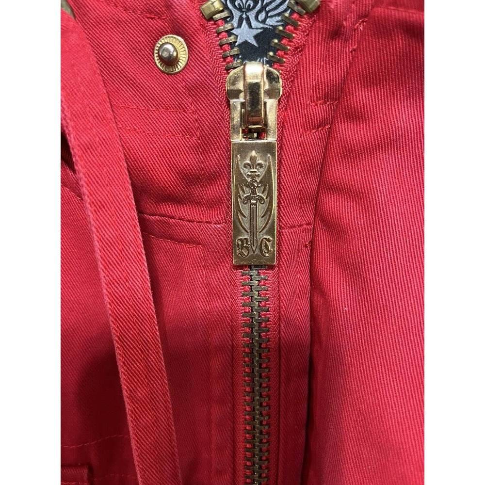 Basic Code Mens Jacket Red Size 2xl Full Zip Patc… - image 5